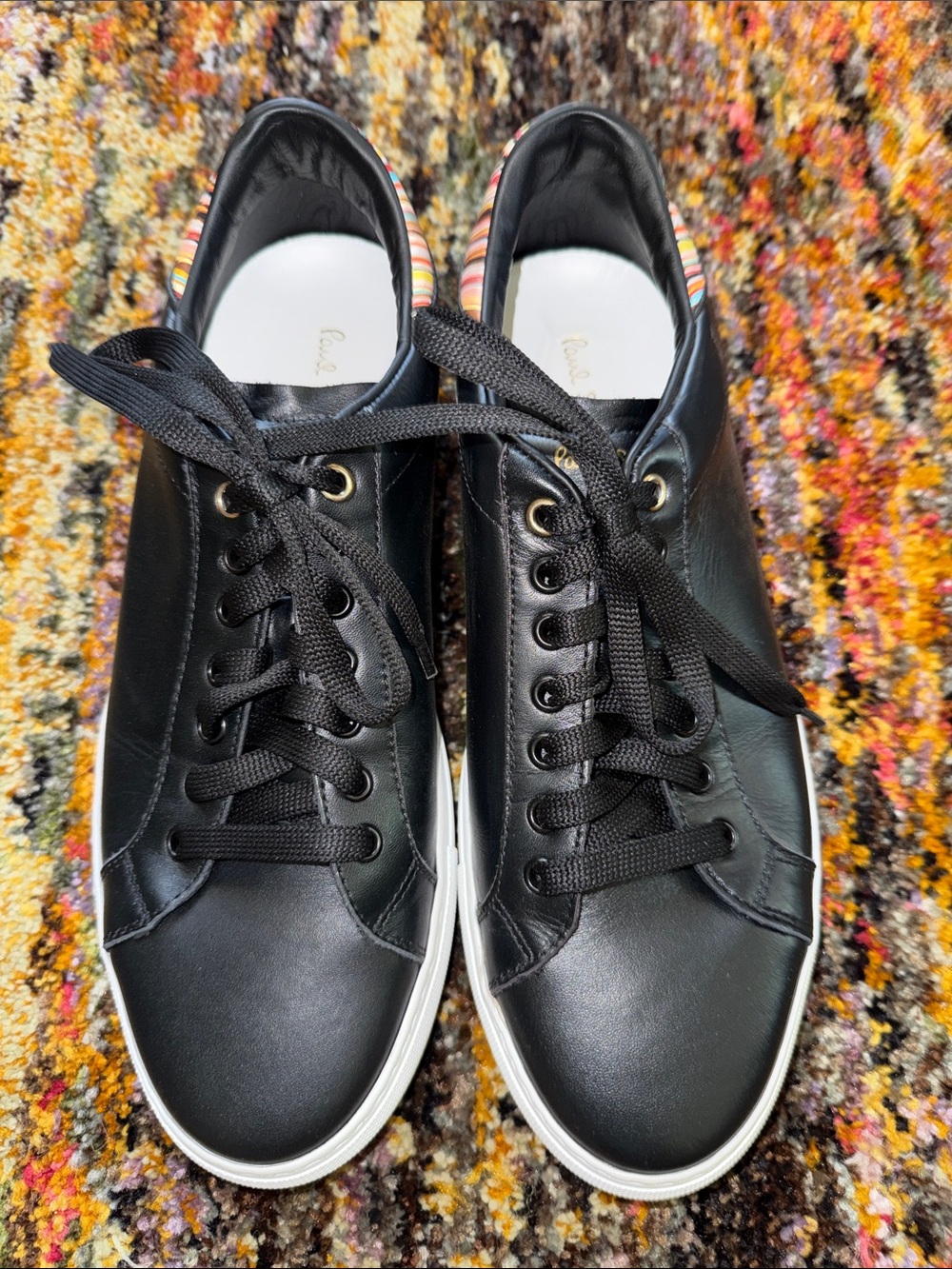 Paul Smith Black Beck Leather Low-Top Sneakers 8